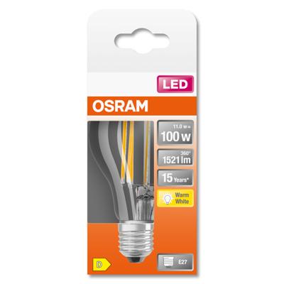 OSRAM HOMELIGHTING 4058075124707 LED-lamp Energielabel D (A - G) E27 Peer 11 W = 100 W Warmwit (Ø x l) 60 mm x 105 mm 1 stuk(s) OSRAM HOMELIGHTING 4058075124707 LED-lamp Energielabel D (A - G) E27 Peer 11 W = 100 W Warmwit (Ø x l) 60 mm x 105 mm 1 stuk(s)