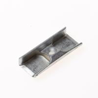 Sluitplaat hout vlak sponning 20mm zilv. - thumbnail