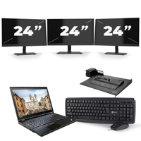 Lenovo ThinkPad L560 - Intel Core i5-6e Generatie - 15 inch - 8GB RAM - 256GB SSD - Windows 11 + 3x 24 inch Monitor - thumbnail