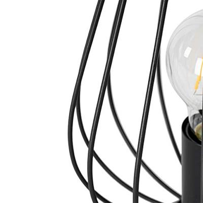 QAZQA Moderne tafellamp zwart - Palica