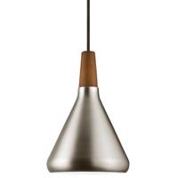 Hanglamp metaal &apos;Nori 18&apos; brushed staal E27 metaal hout 270mm DFTP - thumbnail