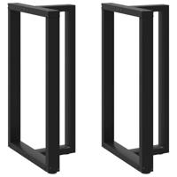 Bartafelpoten 2 st T-vormig 60x35x(100-101) cm staal zwart - thumbnail