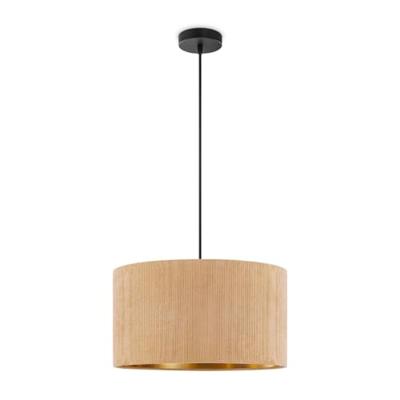 Scandinavische stijl Hanglamp - Corduroy Lampenkap - Cilinder - Karamel - ø40 x 126 cm - E27 Fitting - Geschikt voor Woonkamers en slaapkamers - Inclusief 1 meter kabel
