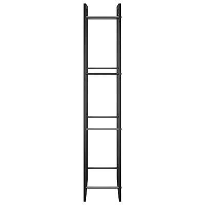 Haardhoutrek 50x28x132 cm staal matzwart - thumbnail