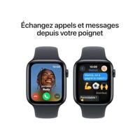 Apple Watch SE (2024) GPS 44 mm Aluminium kast Sport Band Middernacht S/M - thumbnail