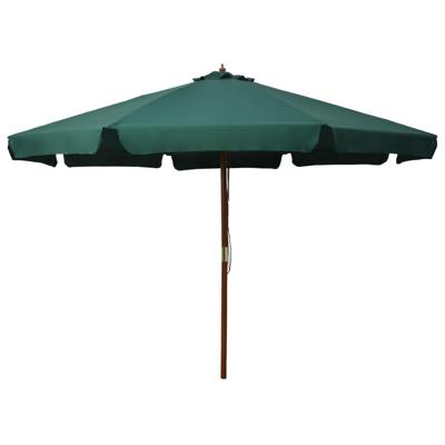 VidaXL Parasol met houten paal 330 cm groen VidaXL Parasol met houten paal 330 cm groen