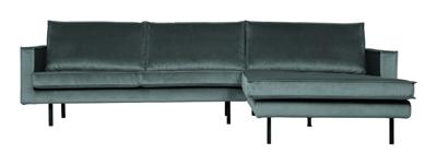 WOOOD Loungebank 'Rodeo' Rechts, Velvet, kleur Teal