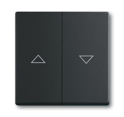 Busch-Jaeger 2CKA001751A3036 Jaloezie-schakelaar Afdekking Zwart, Diepzwart (RAL 9005) 1 stuk(s)