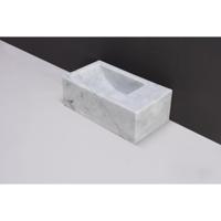 Forzalaqua Venetia Xs Carrara Gepolijst 29X16X10 cm Kraangat Rechts - thumbnail