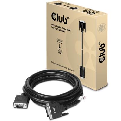 CLUB3D DVI-A TO VGA CABLE M/M 3m/ 9.8ft 28 zwart