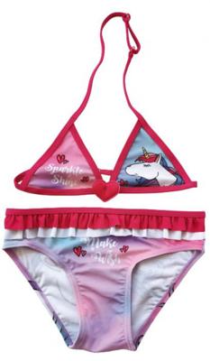 Zaska triangle bikini Unicorn polyester roze/blauw Zaska triangle bikini Unicorn polyester roze/blauw