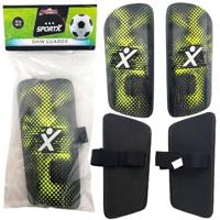 SportX scheenbeschermers groen/zwart - thumbnail