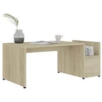 Salontafel 90x45x35 cm bewerkt hout sonoma eikenkleurig - thumbnail