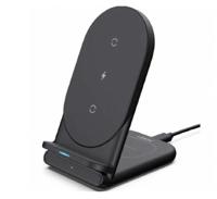 Aukey Aircore 2-in-1 Wireless Charging Stand - zwart - thumbnail