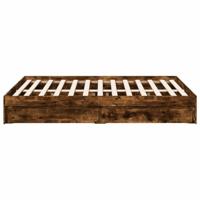 Bedframe met lades bewerkt hout gerookt eikenkleurig 120x190 cm - thumbnail
