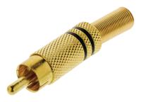Connector RCA Male Goud/Zwart - thumbnail