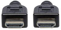 Manhattan 353977 HDMI-kabel HDMI Aansluitkabel HDMI-A-stekker, HDMI-A-stekker 10.00 m Zwart 4K UHD, UL gecertificeerd - thumbnail