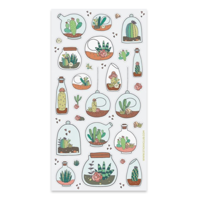 Stickii Stickervel - Succulents in Bottles