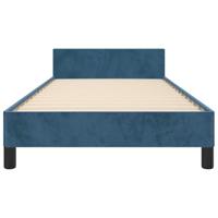 Bedframe zonder matras 90x190 cm fluweel donkerblauw - thumbnail