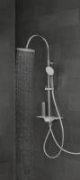 Schutte Aquastar douchesysteem met planchet en 25cm regendouche chroom/wit - thumbnail
