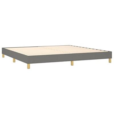 Boxspring bed stof donkergrijs 200x200 cm