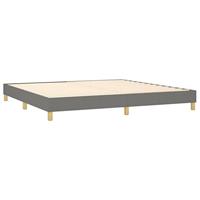 Boxspring bed stof donkergrijs 200x200 cm - thumbnail