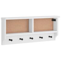 Wandkapstok SANDNES wit 87x12x35 cm massief grenenhout - thumbnail