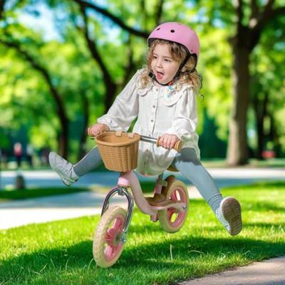 EVO loopfiets met mand - 10 inch - roze