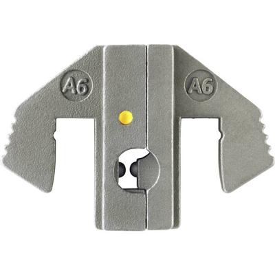 TOOLCRAFT PLE-0A6 Krimp-onderdelen Geïsoleerde platte stekkerhulzen Krimpbereik: 4.0 tot 6.0 mm² Geschikt voor merk: TOOLCRAFT PZ-500
