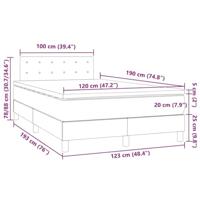 Boxspring met matras en LED stof zwart 120x190 cm - thumbnail