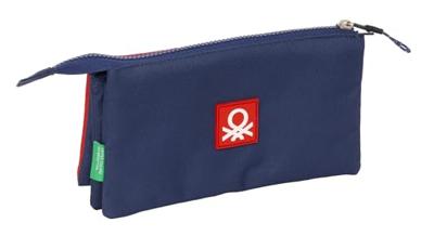 Pennenetui met 3 vakken Benetton Flag Marineblauw 22 x 12 x 3 cm Pennenetui met 3 vakken Benetton Flag Marineblauw 22 x 12 x 3 cm