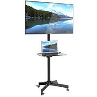 Techly ICA-TR21 flat panel vloer standaard Portable flat panel floor stand Zwart 139,7 cm (55 ) - thumbnail