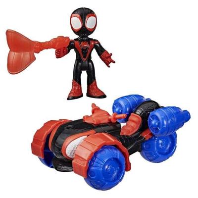 Spidey Techno-Quad voertuig en 7,5 cm Miles "Spin" Morales figuur met accessoire, geschikt voor kinderen vanaf 3 jaar, Marvel Spidey and Extraordinary Friends
