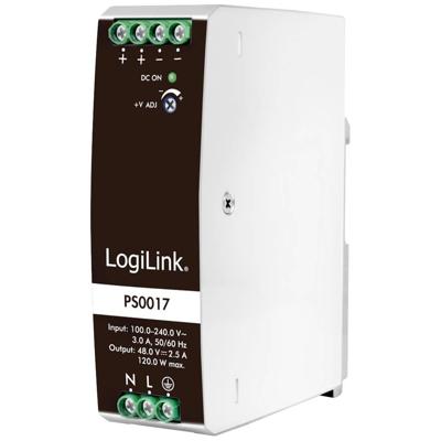 LogiLink PS0017 DIN-rail netvoeding 48 V 2.5 A 120 W Inhoud 1 stuk(s)