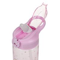 Baagl Regenboog Unicorn Drinkfles 500ml met Rietje - thumbnail