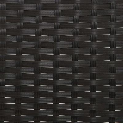 Tuinbank 2-zits met kussens poly rattan zwart