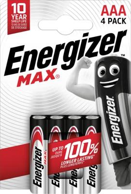 Energizer batterijen Max AAA-LR03-E92, blister van 4 stuks Energizer batterijen Max AAA-LR03-E92, blister van 4 stuks
