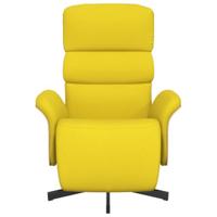 Fauteuil verstelbaar met voetensteun stof lichtgeel - thumbnail
