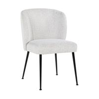 Richmond Eetkamerstoel 'Fallon' Bouclé, kleur Wit - thumbnail