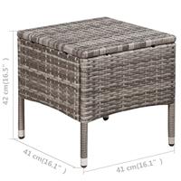 3-delige Bistroset poly rattan grijs - thumbnail