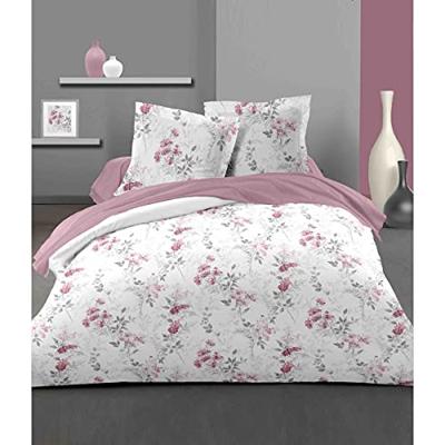 Dekbedovertrekset 220x240 cm HOME LINGE PASSION POMPADOUR: Dekbedovertrek + 2 kussenslopen - 100% Katoen 57 Draden - Wit/roze Dekbedovertrekset 220x240 cm HOME LINGE PASSION POMPADOUR: Dekbedovertrek + 2 kussenslopen - 100% Katoen 57 Draden - Wit/roze