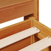 Bedframe zonder matras massief grenenhout wasbruin 120x200 cm - thumbnail