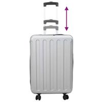 VidaXL Koffer met slot zilver 43 x 27 x 66 cm abs kunststof - thumbnail