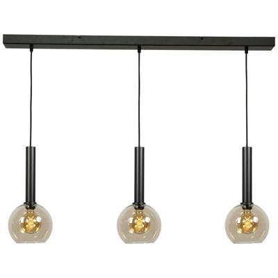 Masterlight Zwarte eettafel hanglampBella 3-lichts - 2981-05-05-100-3-20