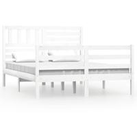 Bedframe massief grenenhout wit 160x200 cm - thumbnail