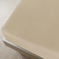 Hoeslakens jersey 2 st 100x200 cm katoen taupe - thumbnail
