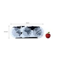 Wandklok - 50 x 18,6 x 3,6 cm - Glas - Wereldklok - 'Mondial' - thumbnail