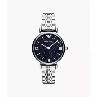 Emporio Armani quartz blauwe wijzerplaat dameshorloge AR11091