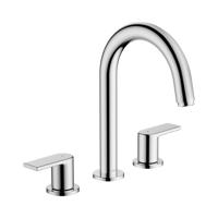 Hansgrohe Wastafelmengkraan Vernis Shape 3-Gats Met Trekwaste Chroom - thumbnail