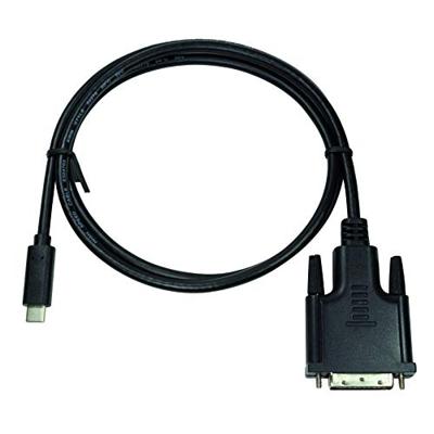 LogiLink UA0331 - USB-C (3.2 Gen1) naar DVI-D (24+1) aansluitkabel, FHD 1080p/60 Hz, 1,8 m zwart